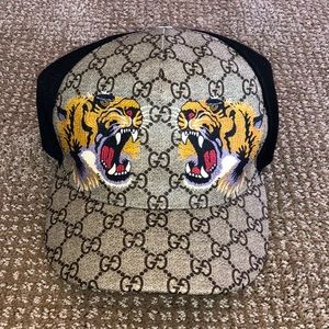 Mens Gucci Hat Tiger Print GG